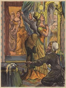 A Fitting Climax, Rue de la Paix (renkli taş baskı) by English School