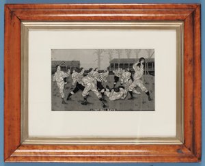 Bir Futbol Maçı (bw litografi) by English School