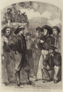 Majestelerinin Deniz Yedek Kuvvetleri için Acemi Bir Grup (gravür) by English School