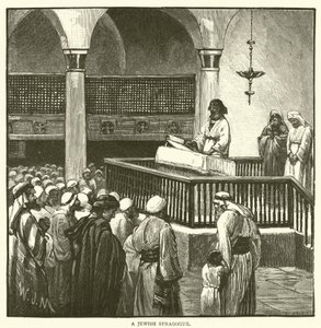 Bir Yahudi Sinagogu (gravür) by English School