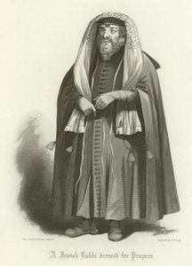Dua için giyinmiş bir Yahudi haham by English School