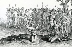 Savaşa gitmeden önce Sihirbazına danışan Florida Kralı, Moores Voyages and Travels, 1778