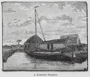 Bir Norfolk Wherry (gravür) by English School
