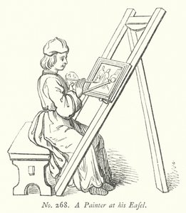 Şövalesinin Başında Bir Ressam (gravür) by English School