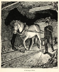 Bir Pit Pony İş Başında (gravür) by English School