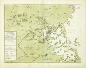 Boston Kasabası ve Limanı ve Bitişik Ülke Planı" by English School