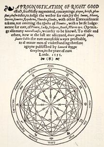 Doğru İyiliğin Öngörüsü, Leonard Dygges, Thomas Gemini tarafından basılmıştır, Blacke Friars, Londra, 1555 by English School