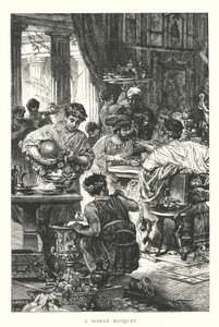 Bir Roma Ziyafeti (gravür) by English School