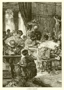 Bir Roma ziyafeti by English School