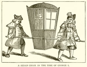 George I Zamanında Bir Sedan Sandalye by English School