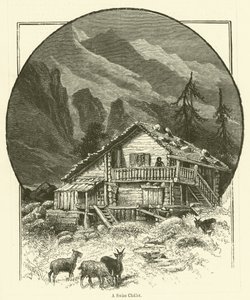 Bir İsviçre Dağ Evi (gravür) by English School