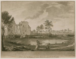 Chelsea Waterworks İtfaiyesinin Yol Kenarından Bir Görünümü by English School