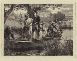Bir Su Partisi (gravür) by English School