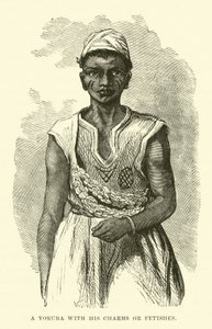 Cazibeleri veya fetişleri olan bir Yoruba by English School