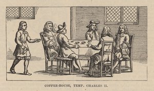 Charles II döneminde bir kahvehane by English School