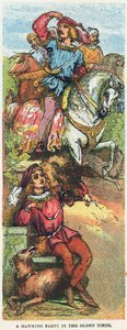 Eski zamanlarda bir şahin partisi by English School