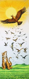 Kuşların Kralı adlı halk masalından bir sahne by English School