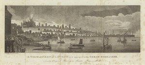 1666 Büyük Yangınında Londra