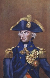 Amiral Lord Nelson, portre (renkli taş) by English School