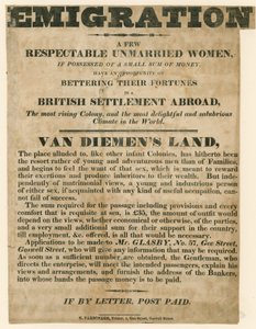 Genç kadınların Van Diemens Land