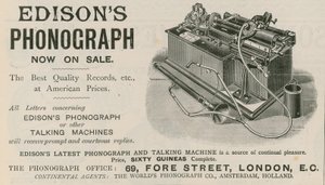 Edisons Fonograf için Reklam by English School