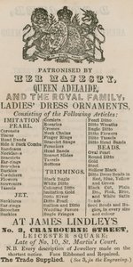 James Lindleys, 3 Cranbourne Street, Leicester Square, Londra için ilan by English School
