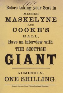 Messrs Maskelyne ve Cookes Hall için reklam by English School