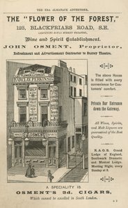 The Flower of the Forest, 123 Blackfriars Road, Londra İlanı by English School