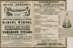 Madam Warton yönetimindeki The Walhalla, Leicester Square reklamı