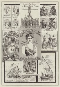 Reklam, Beecham Hapları (gravür) by English School