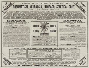 Reklam, Koptica Cure (gravür) by English School