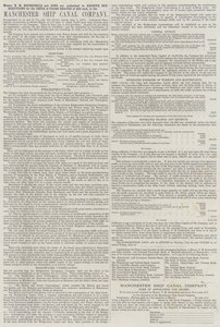 Reklam, Manchester Gemi Kanalı Şirketi (gravür) by English School