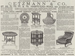 Reklam, Oetzmann ve Şirketi (gravür) by English School