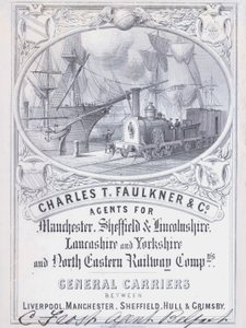 Charles T Faulkner and Company, demiryolu şirketleri için acenteler (litho) için reklam by English School