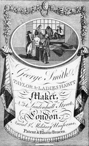 Advertisement for George Smith, Taylor und Ladies Habit Maker  by English School