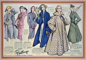 Pontings İlkbahar Koleksiyonu için Reklam, 1950