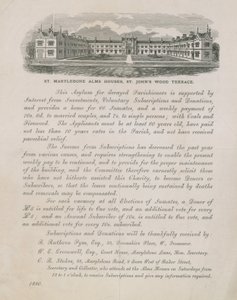 St Marylebone Alms Evleri için Reklam by English School