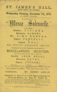 Rossinis Messe Solennelle yapımı için reklam by English School
