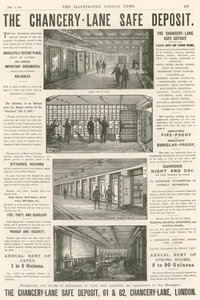 Chancery Lane Safe Deposit, 61-62 Chancery Lane, Londra için reklam; by English School