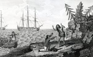 İki Mokito Adamın röportajını etkileyen, Moores Voyages and Travels, 1778