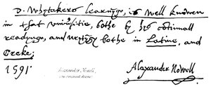 Alexander Nowell, (seçkin bir ilahi) by English School