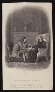 Alexander Pope ve annesi by English School