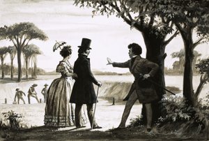 Alexandre Dumas mülkünü inceliyor by English School