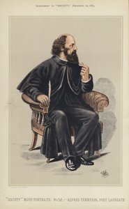 Alfred Tennyson, Şair Ödüllü (renkli taş) by English School