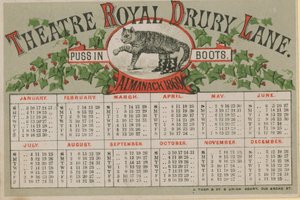 Theatre Royal Drury Lane tarafından yayınlanan 1869 Almanack, by English School
