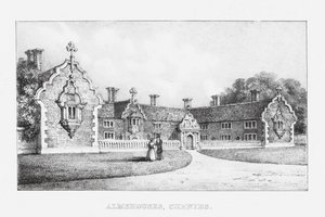 Almshouses, Chenies (gravür) by English School