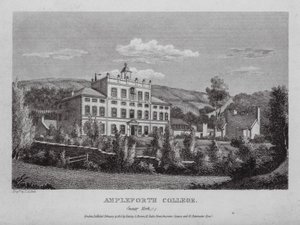 Ampleforth College, York yakınlarında (gravür) by English School