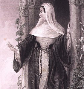 Bir Abbess, c.1845 (gravür) by English School