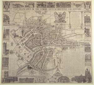 "Ünlü Bristol Şehri ve Banliyölerin Kesin Tasviri", yazan James Millerd, pub.1673 by English School