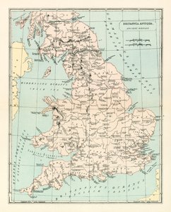 Antik Britanya (renkli litografi) by English School